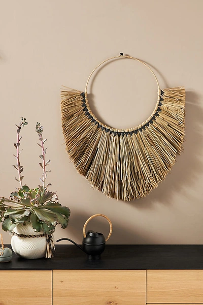 Anthropologie Mendong Grass Wall Hanging In Beige