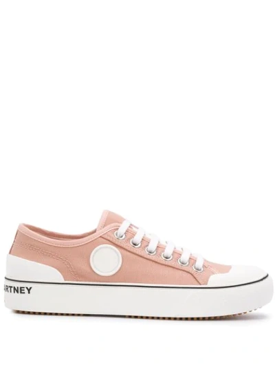 Stella Mccartney Logo Lettering Sneakers In Pink In Neutrals