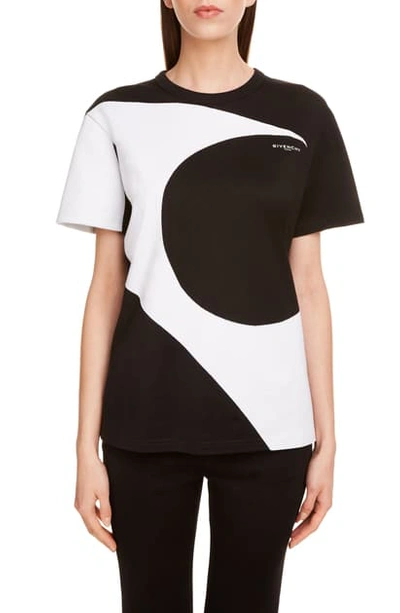 Givenchy Comma Graphic Cotton Tee In Black/ White