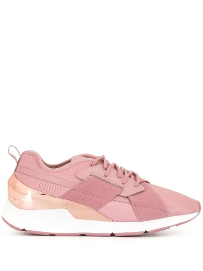 Puma Metallic Low-top Trainers In Pink