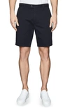 Reiss Wicket Cotton Blend Chino Shorts In Black
