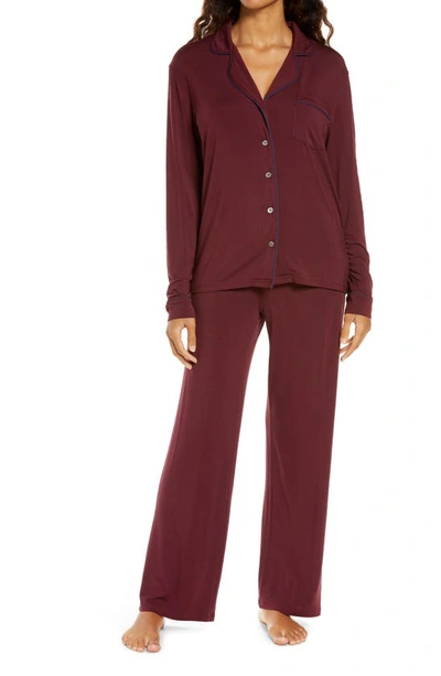 Ugg Lenon Star Print Jersey Knit Pajama Set In Wild Grape