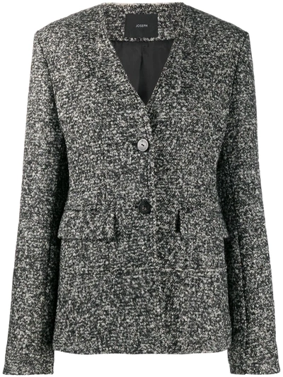 Joseph Women's Jeranne Wool-blend Bouclã© Tweed Blazer Top In Black