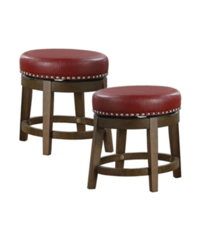 Furniture Chromis 18" Stool (set Of 2) In Red