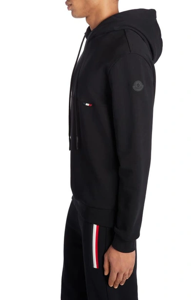 Moncler Cotton Hoodie In Black