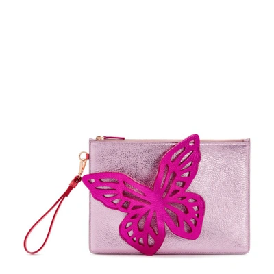 Sophia Webster Butterfly Flossy Pochette In Pink