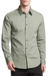 Theory Sylvain Slim Fit Button-up Dress Shirt In Dark Marsh