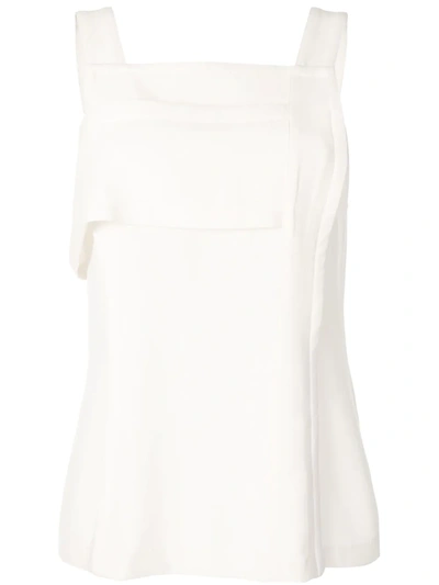 3.1 Phillip Lim Panelled Cold-shoulder Top In White