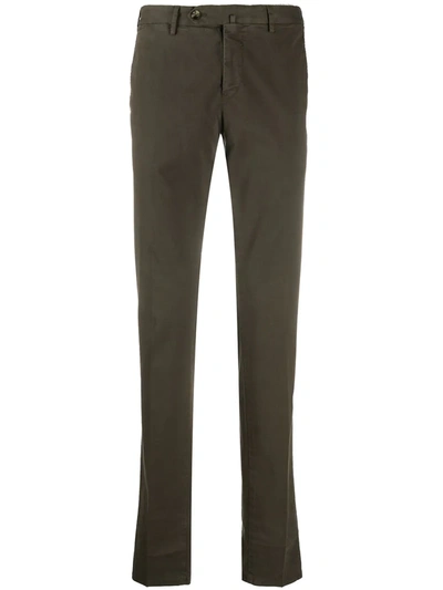 Pt01 Tapered Slim Fit Trousers In Brown