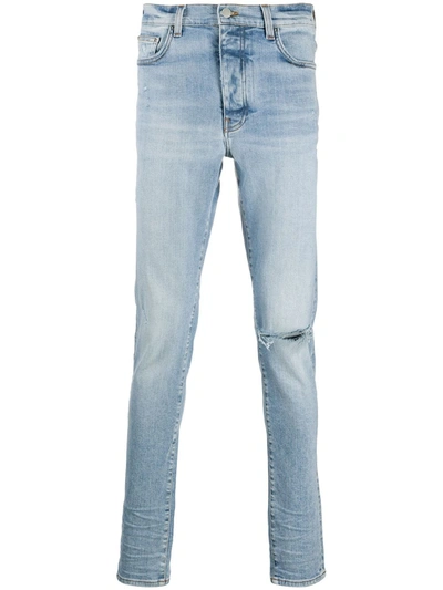 Amiri Distressed Slim-fit Jeans In Blue