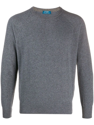 Barba Crew-neck Cashmere Jumper In Grey