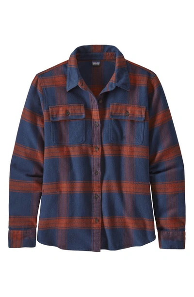 Patagonia Fjord Flannel Shirt In New Navy