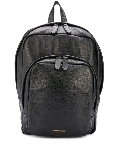 Common Projects Pebbled Leather Backpack In Black