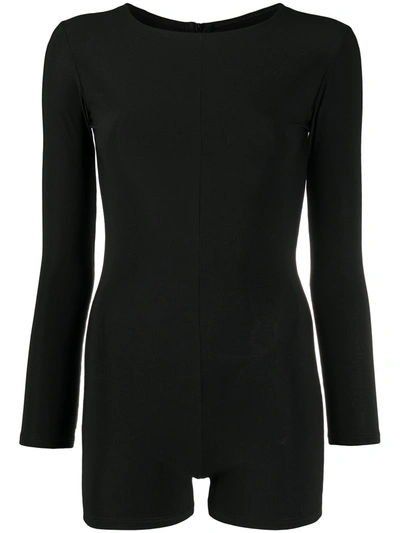 Alchemy Long-sleeved Playsuit In Black