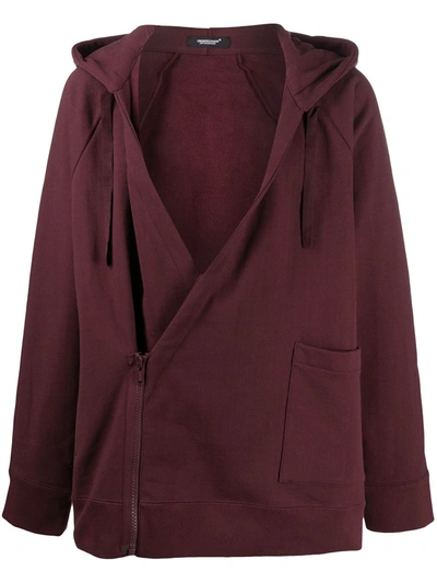 Undercover Oversized Wrap-style Hoodie In Red
