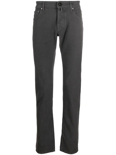 Jacob Cohen Comfort Fit Straight-leg Trousers In Grey