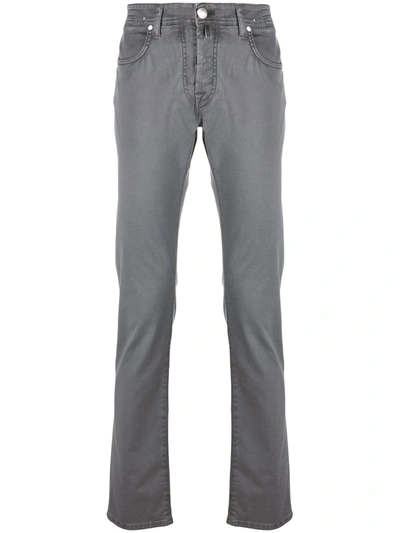 Jacob Cohen Comfort Fit Corduroy Trousers In Grey