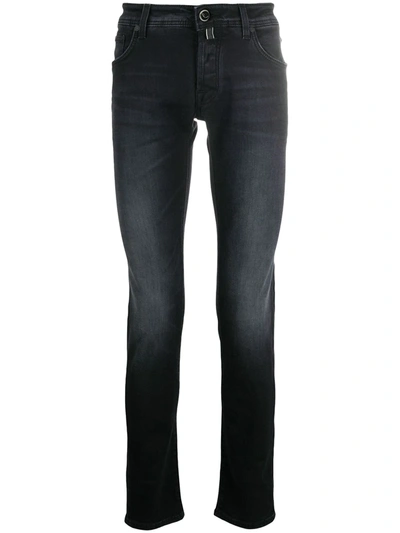 Jacob Cohen Low-rise Comfort Slim Fit Jeans In Black