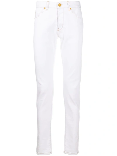 Pt01 Mid-rise Slim Fit Jeans In White