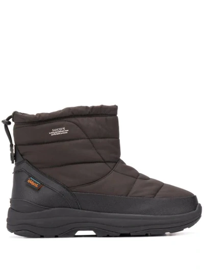 Suicoke Chunky Padded Slip-on Boots In Black