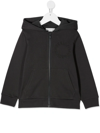 Stella Mccartney Kids' Logo Print Hoodie In Grey