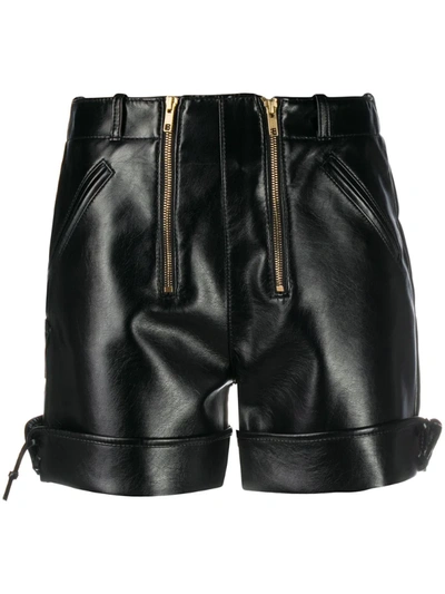 Philosophy Di Lorenzo Serafini Faux Leather Shorts In Black
