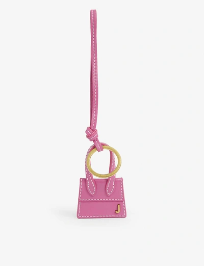 Jacquemus Le Chiquito Leather Keyring In Pink