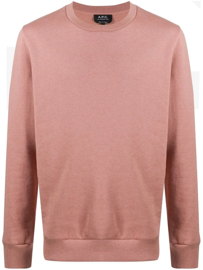 A.p.c. Capitol Crew Neck Sweatshirt In Pink