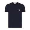 Dolce & Gabbana Round-neck Stretch Cotton T-shirt In Blue_navy