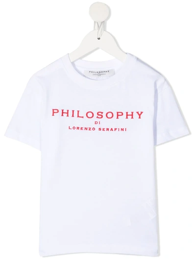 Philosophy Di Lorenzo Serafini Teen Logo-print Cotton T-shirt In White