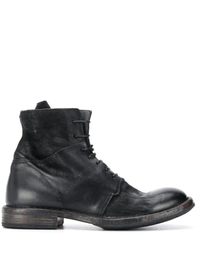 Moma Minsk Lace-up Boots In Black