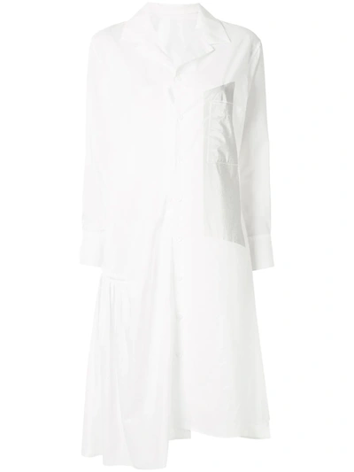 Y's Asymmetrical Cotton Shirt In White