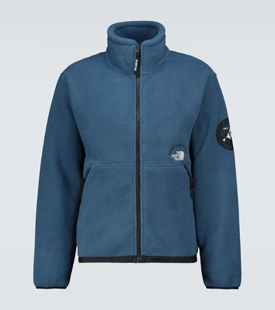 The North Face Nse Pumori Logo-embroidered Fleece Jacket In Blue