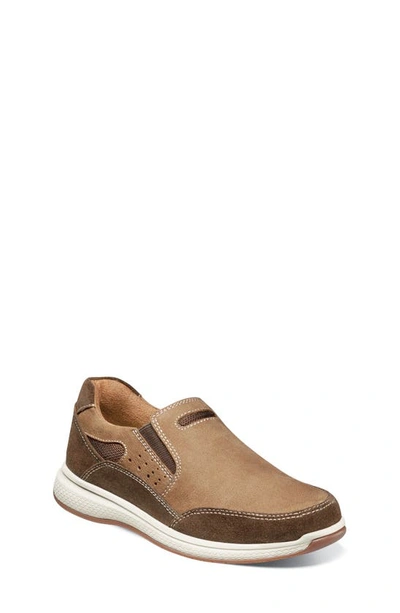 Florsheim Little Kid's & Kid's Great Lakes Jr. Moc-toe Slip-on Leather Loafers In Stone