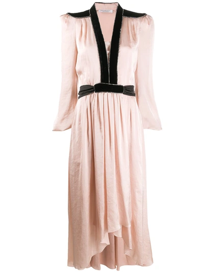 Philosophy Di Lorenzo Serafini Philosophy Embellished Satin Pleat Dress In Pink