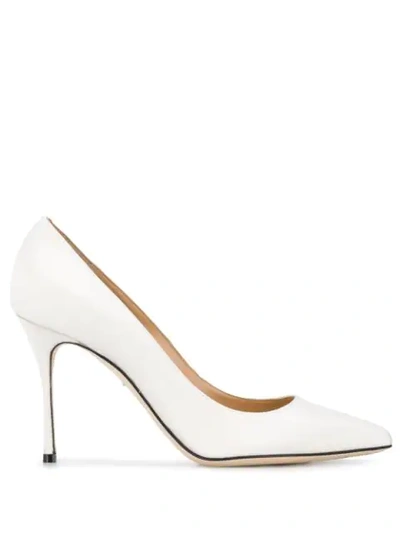 Sergio Rossi Pointed High-heel Pumps In White