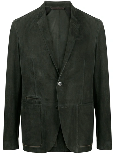 Ermenegildo Zegna Single-breasted Blazer In Green