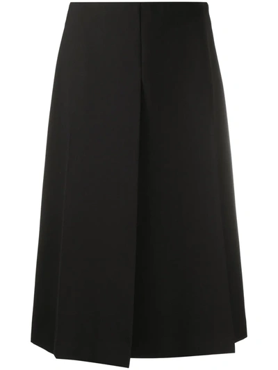 Joseph Pleat-detail Midi Skirt In Black
