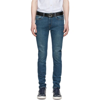 Ps By Paul Smith Whiskering Effect Slim-fit Jeans In Blue