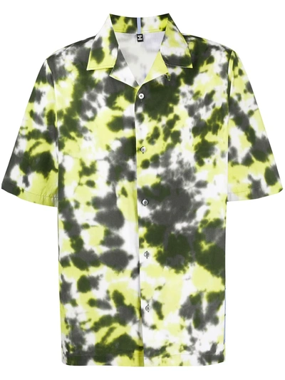 Mcq Swallow Tie-dye Short Sleeve Shirt In Green