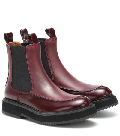 Joseph Round-toe Chelsea Boots In Red