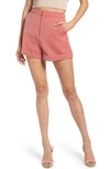 Endless Rose High Waist Tailored Shorts In Dusty Rose