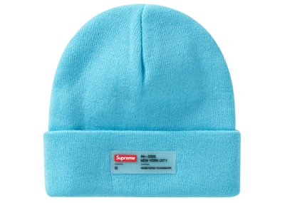 Pre-owned Supreme  Clear Label Beanie Cyan