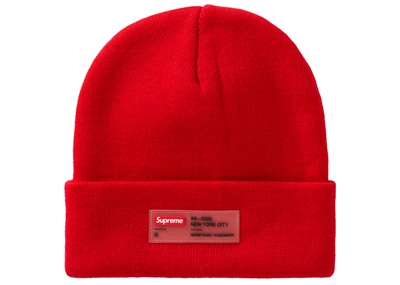 Pre-owned Supreme  Clear Label Beanie Red