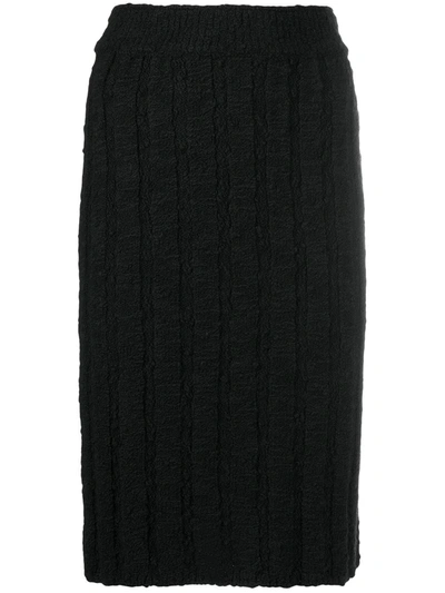 Dolce & Gabbana Black Virgin Wool Skirt