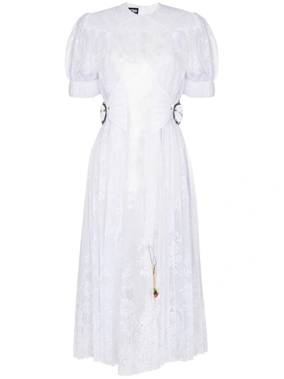 Chopova Lowena Storm Lace Midi Dress In White