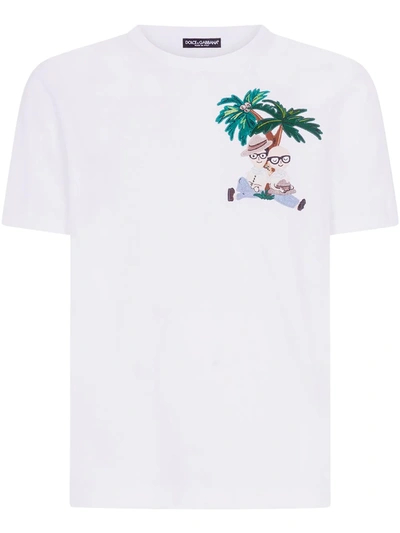 Dolce & Gabbana Jungle Explorer-embroidered T-shirt In White