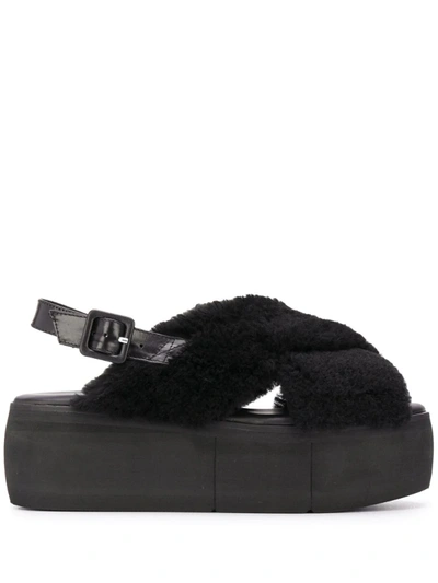 Paloma Barceló Violin Mountain Platform Sandals In Black