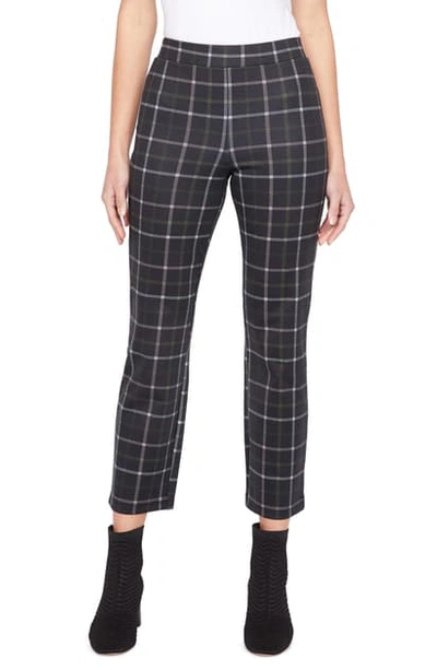 Sanctuary Carnaby Kick Crop Trousers In Morning Pink Plaid