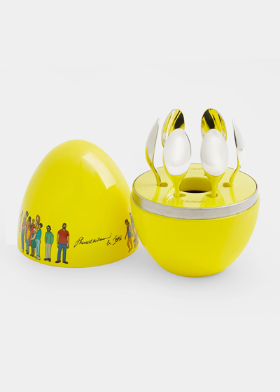 Christofle Pharrell Williams & Jean Imbert 6-piece Mini Mood Flatware Set In Yellow